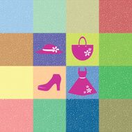 colorful background of lady costume