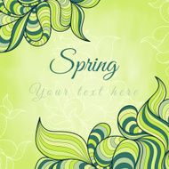 Template with abstract wavy striped leaves N2
