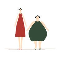 Thick and slim ladies for your design