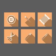 Flat icons for handmade