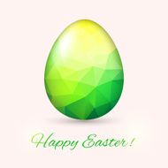 Easter Egg card in polyygonal style Vector illustration