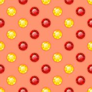 Seamless pattern with round gemstones N7