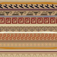 Abstract seamless pattern with elements of traditional African p