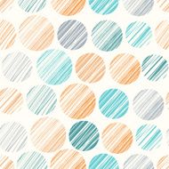 Seamless pattern with hand drawn polka dot ornament N3