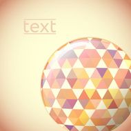Globe with hexagon signs Vector illustration
