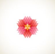 Icon of red geometric flower