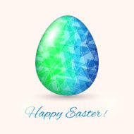 Easter Egg card in polyygonal style Vector illustration N2