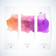 Abstract vector vertical mosaic banners N45
