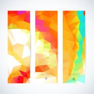 Abstract vector vertical mosaic banners N47