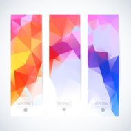 Abstract vector vertical mosaic banners N48