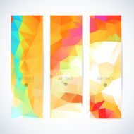 Abstract vector vertical mosaic banners N49