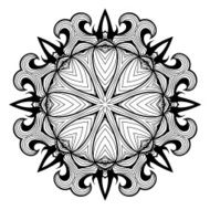 Ornamental round lace pattern is like mandala N36