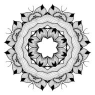 Ornamental round lace pattern is like mandala N38