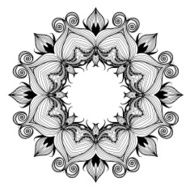 Ornamental round lace pattern is like mandala N39