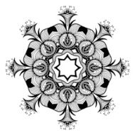 Ornamental round lace pattern is like mandala N40