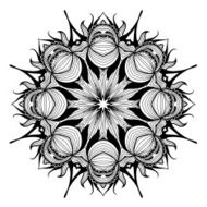 Ornamental round lace pattern is like mandala N41