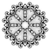Ornamental round lace pattern is like mandala N42
