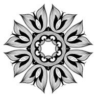 Ornamental round lace pattern is like mandala N43