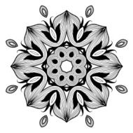 Ornamental round lace pattern is like mandala N44