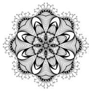 Ornamental round lace pattern is like mandala N46