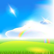 Landscape Blue sky background N5