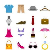 Collection of clothes accessories