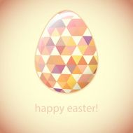 Easter egg of color hexagons and triangles
