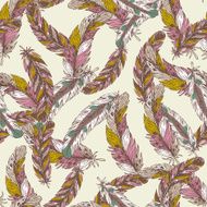 Colored Feather Background