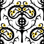 Suzani vector ethnic pattern with Kazakh motifs N13
