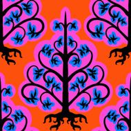 Suzani vector ethnic pattern with Kazakh motifs N14
