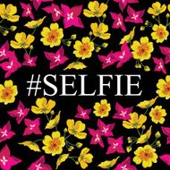 Abstract poster with tag Selfie