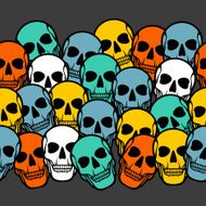 seamless pattern with skulls N4