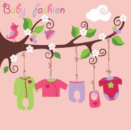 Baby born clothes hanging on the tree Baby girl fashion N2