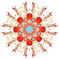 Lace ornament watercolor marble round doily ornamental flower N35