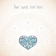 Romantic card with heart