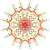 Lace ornament watercolor marble round doily ornamental flower N37