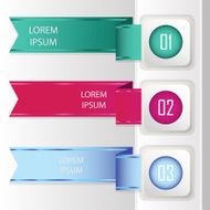 Colorful banner ribbon Element for infographic N2