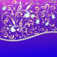 of the background and ornament precious stones gold