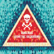 Abstract Geometric Background - Skull Dangerous Hipster