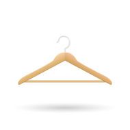 Wooden Hanger Vector Illustration