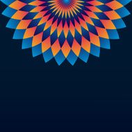 Pattern with circle ornament mandala and rhombus