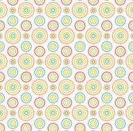 Colorful dots circles pattern on white background