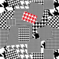 Patchwork with houndstooth ornament N3
