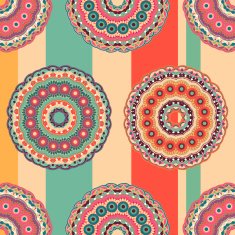 Colorful ethnic seamless pattern N4