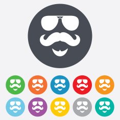 Mustache and Glasses sign icon Hipster symbol N27