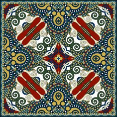 Traditional ornamental floral paisley bandanna Square ornament N103