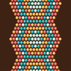 Ethnic african beads abstract color seamless pattern N3