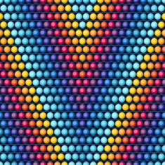Ethnic african beads abstract color seamless pattern N4