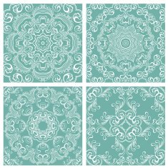 Set of squared backgrounds - ornamental seamless pattern N5