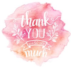 Thank you so mach Hand lettering Watercolor background N2